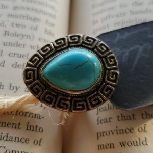 Turquoise bohemian ring